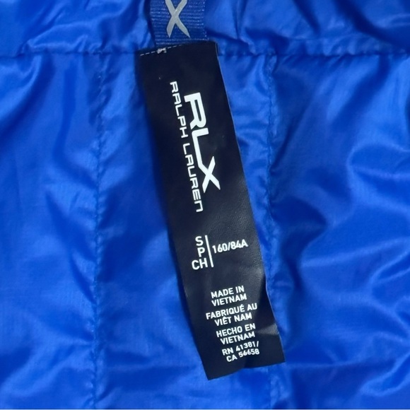 RLX Ralph Lauren Reversible Quilted Puffer Vest Golf Blue Yellow NWT Women’s S - Picture 13 of 13